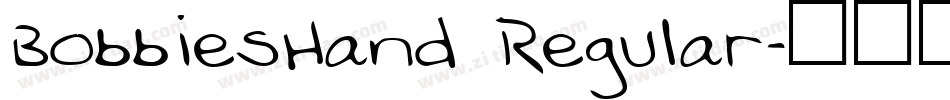 BobbiesHand Regular字体转换